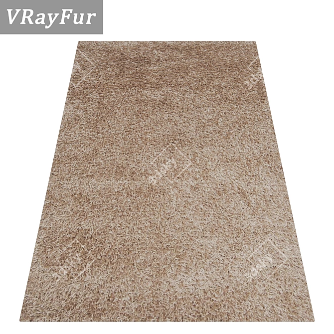 Versatile 3-Piece Carpet Set 3D model image 2