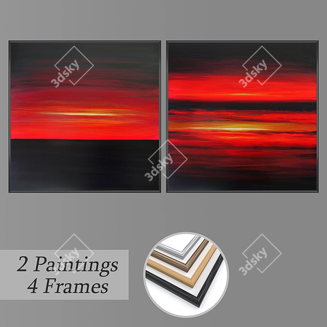 Artistic Wall Decor Set - No. 1403 3D model image 1