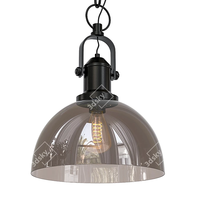 Modern Loft Glass Pendant Light 3D model image 1