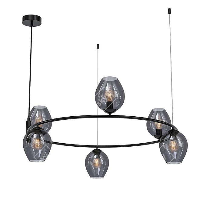 Elegant Vele Luce Astoria Chandelier 3D model image 1