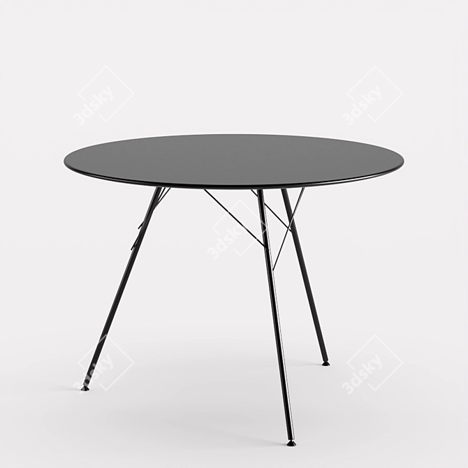 Sleek Leaf Table: Elegant Design 3D model image 1