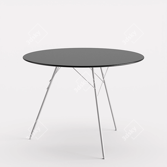 Sleek Leaf Table: Elegant Design 3D model image 4