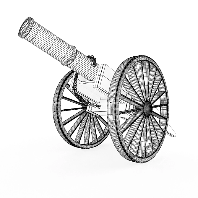 Title: Ancient Warfare Cannon 3D model image 2