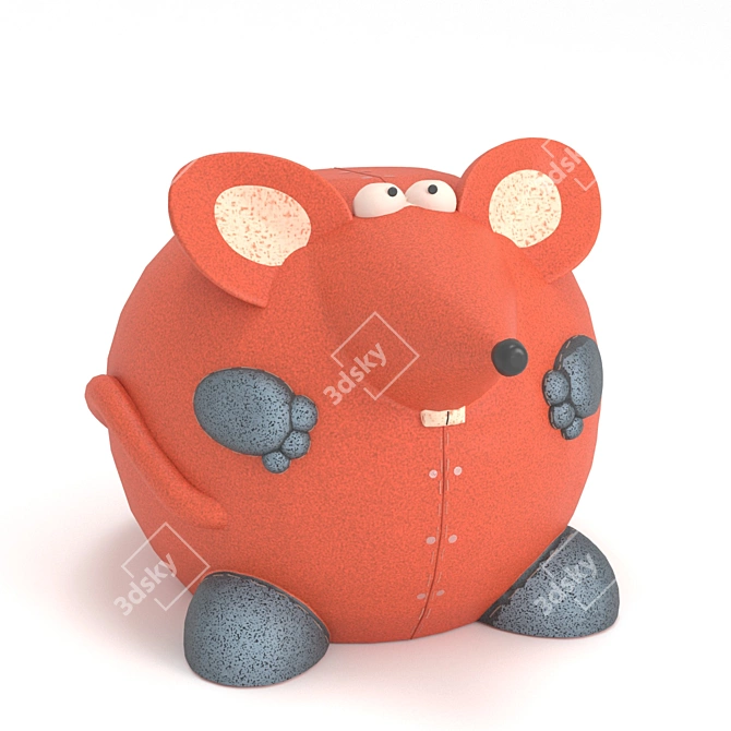 Cute Mouse Piggy Bank 3D model image 1