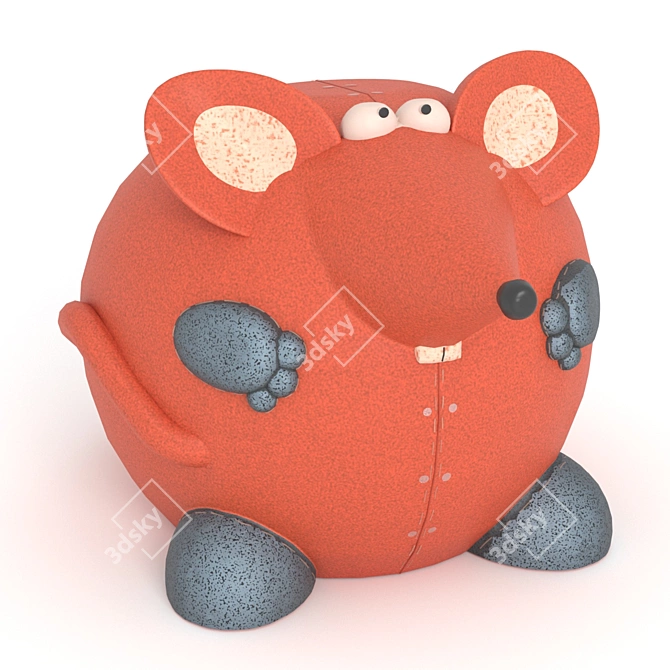 Cute Mouse Piggy Bank 3D model image 5