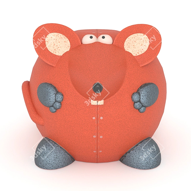 Cute Mouse Piggy Bank 3D model image 6
