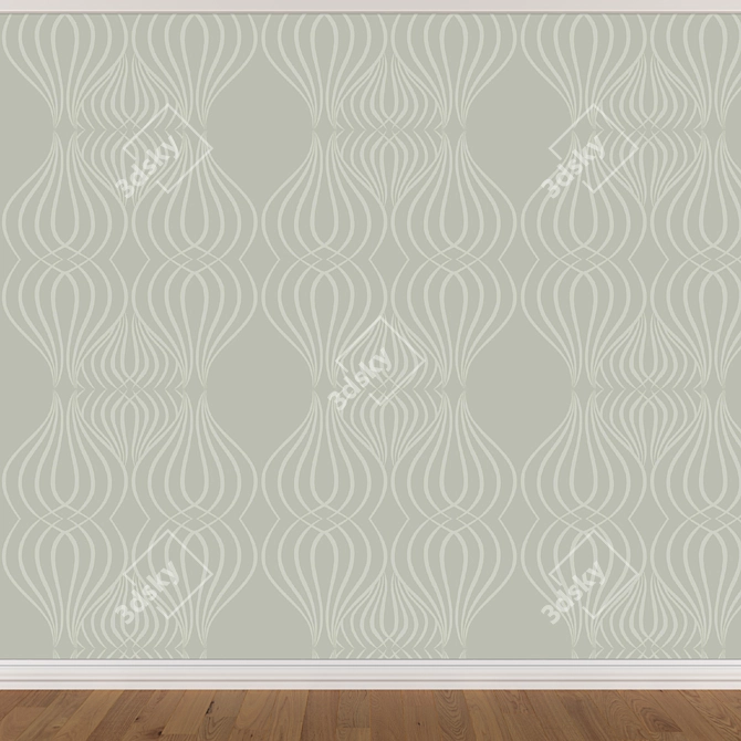 Seamless Wallpaper Set 908: 3 Colors 3D model image 2