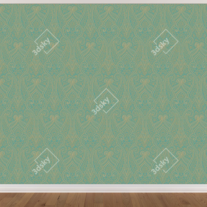 Seamless Wallpaper Set with 3 Colors 3D model image 4