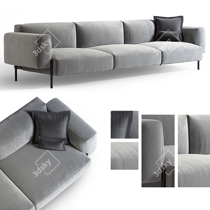 Contemporary Hang Sofa: Modern Art for Your Living Space 3D model image 1