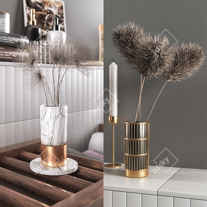 Sleek Bathroom 2015: Accessories 3D model image 2