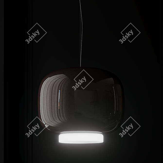 Modern Pendant Lights: Chouchin 1 & Chouchin 3 3D model image 3