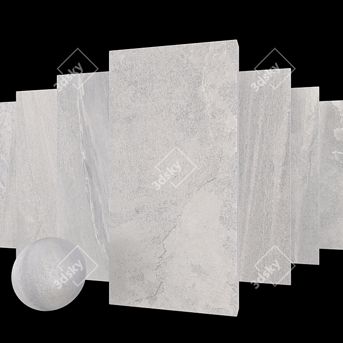 Santorini Ice Stone Set: Multi-Texture, High-Definition 3D model image 1