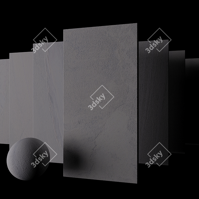 Santorini Ice Stone Set: Multi-Texture, High-Definition 3D model image 2