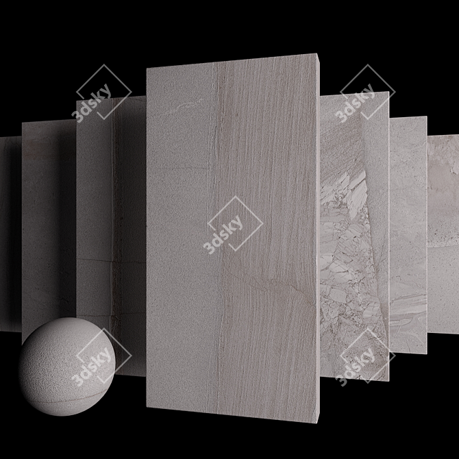 Stoneway Grey Stone Set 3D model image 3