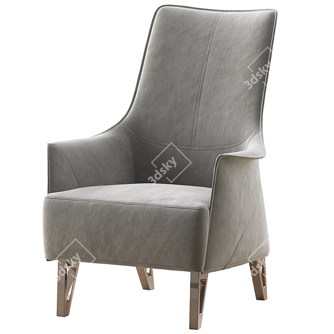 Elegant Mobius Bergere Chair 3D model image 2