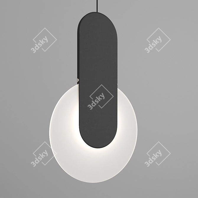 Minimalist Eclipse Pendant Lamp 3D model image 2