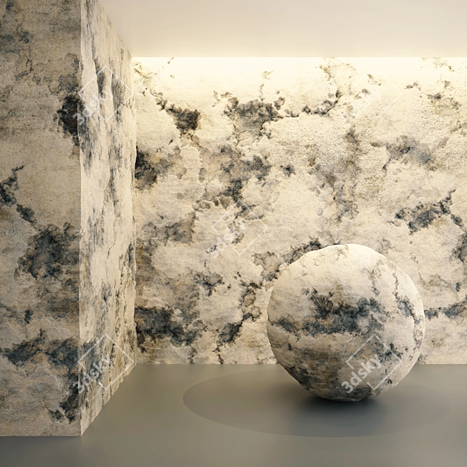 Gray Rock VRAY PBR Material 3D model image 2