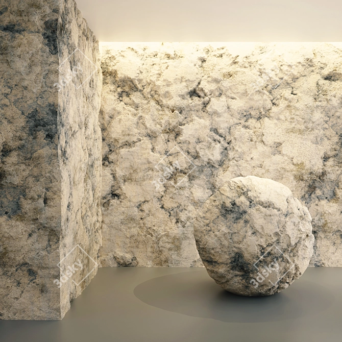 VRay Grey Rock - 4k Material 3D model image 2
