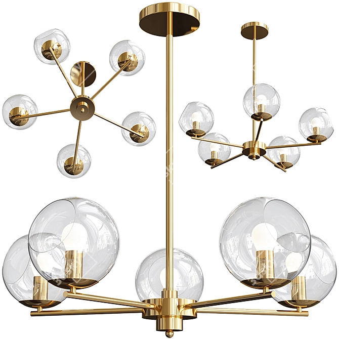 Elegant Lumion Blair 5-Light Chandelier 3D model image 1