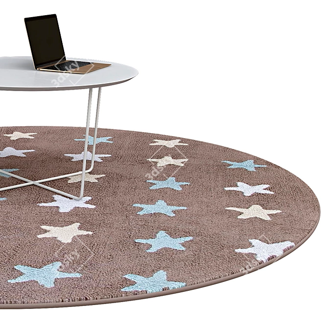 Stylish Circle Rugs | No. 029 3D model image 2