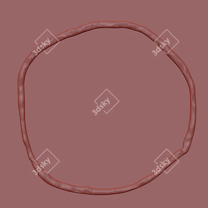 Abel Round Mirror: Organic Elegance 3D model image 3