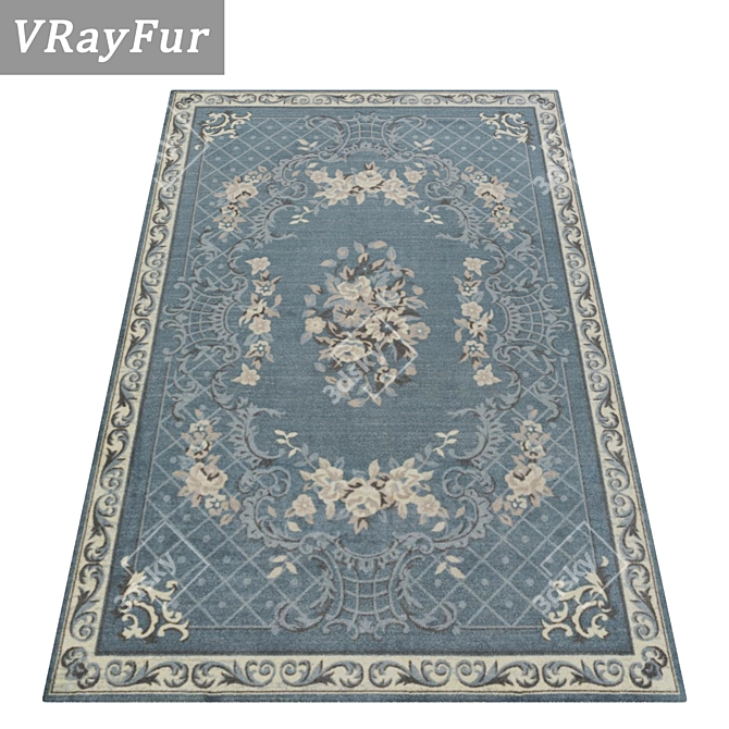 Luxury Carpets Set with High-Quality Textures 3D model image 2