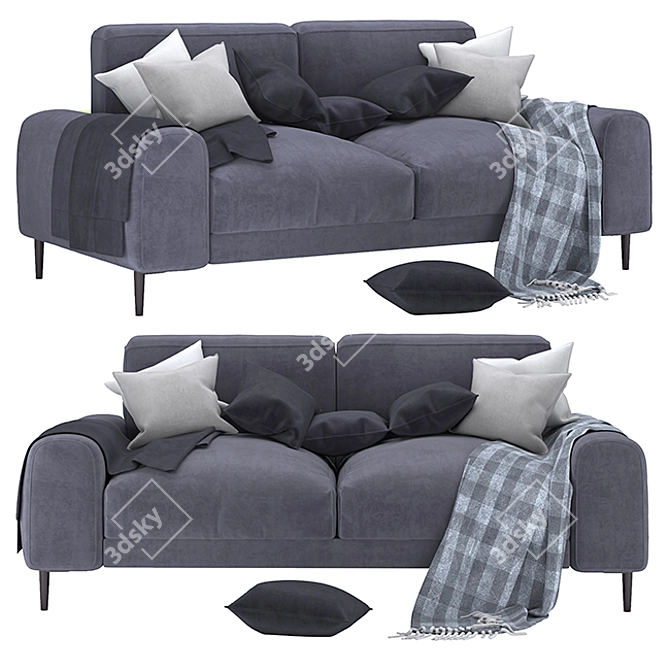 Modern Comfort Love Sofa 3D model image 1