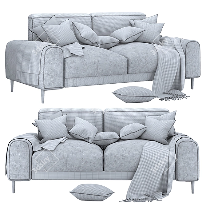 Modern Comfort Love Sofa 3D model image 4