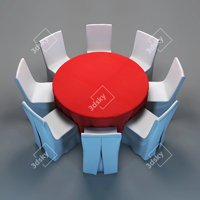 Elegant Ballroom Seating 3D model image 1