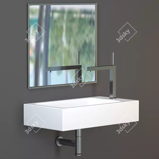 Kaldewei CONO Sink: Compact and Complete 3D model image 1