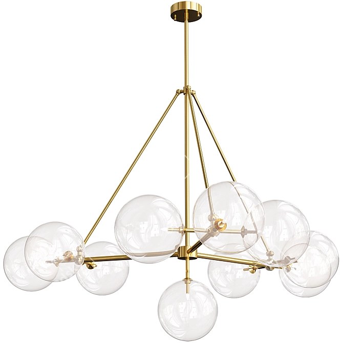 Elegant Chandelier Set: Argento & Bermude 3D model image 2