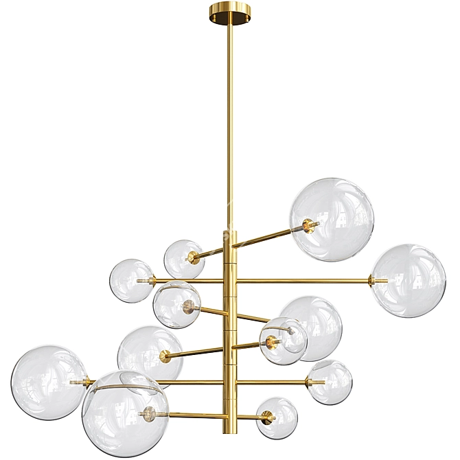 Elegant Chandelier Set: Argento & Bermude 3D model image 3