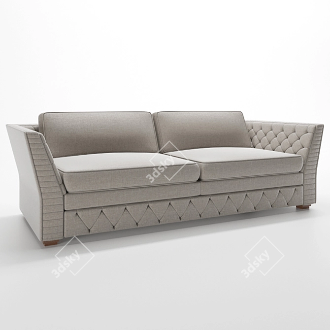 Zanaboni Capri Sofa: Sleek & Stylish Seating 3D model image 1