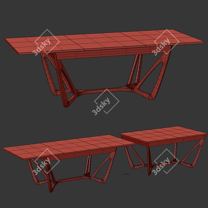 Versatile Wenanty Dining Table 3D model image 2