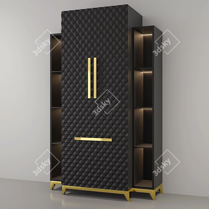 Modern Display Cabinet 3D model image 2