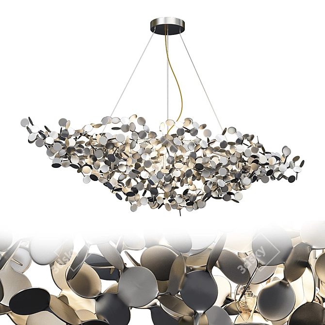 COIN Terzani: Stunning Metal Pendant Chandelier 3D model image 1