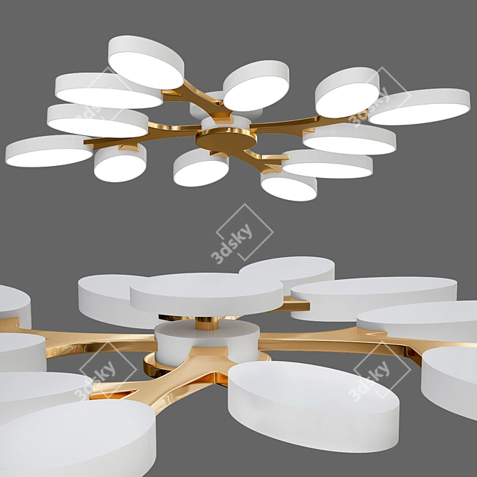 Sleek TRAZOS Ceiling Light 3D model image 1