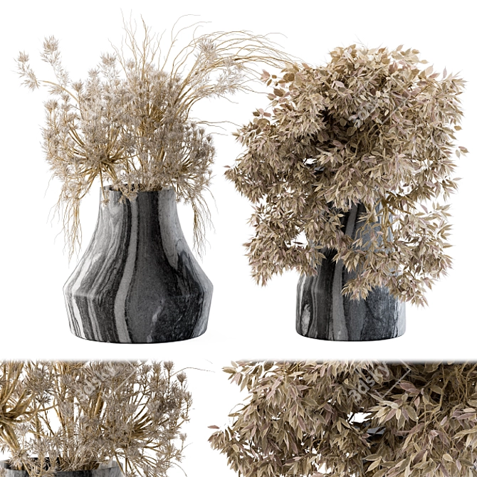 14 Dried Plants: Beauty Preserved 3D model image 1