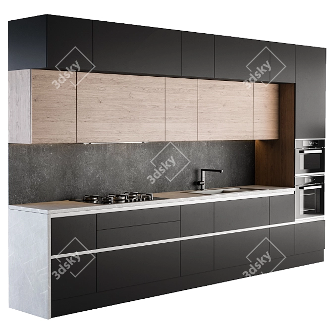 Sleek Kitchen Modern 24 3D model image 1