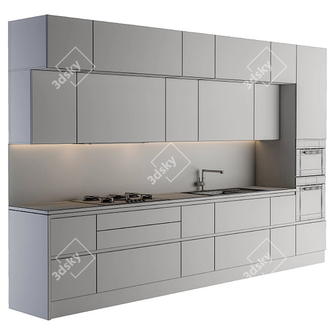 Sleek Kitchen Modern 24 3D model image 3