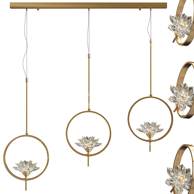 Title (in English): Crystal Lotus Flowers Chandelier

Translated Description: Official online store https://loft-concept.ru/
You can buy the 3D model image 2