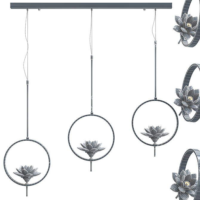 Title (in English): Crystal Lotus Flowers Chandelier

Translated Description: Official online store https://loft-concept.ru/
You can buy the 3D model image 3