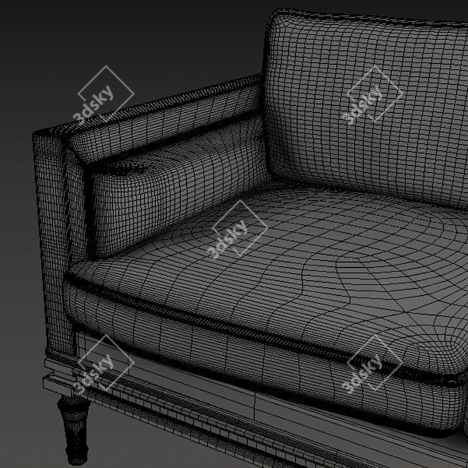 Comfortable Sofa for Relaxing 3D model image 4