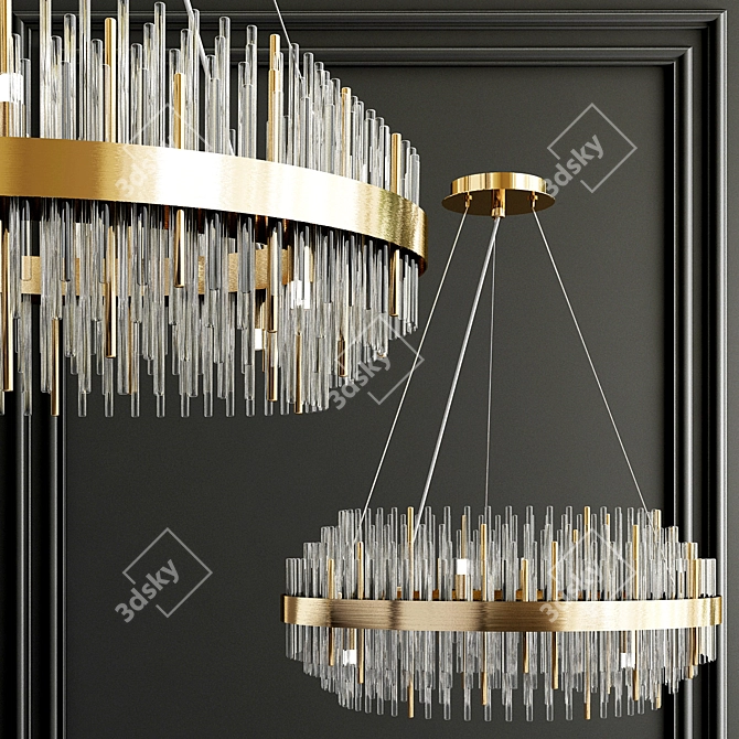 Elegant Odeon Light Chandelier 3D model image 2