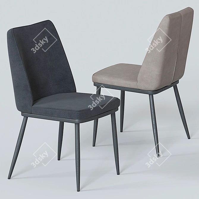 Marshall Table and Joss Chair: Modern Elegance for Dining 3D model image 9