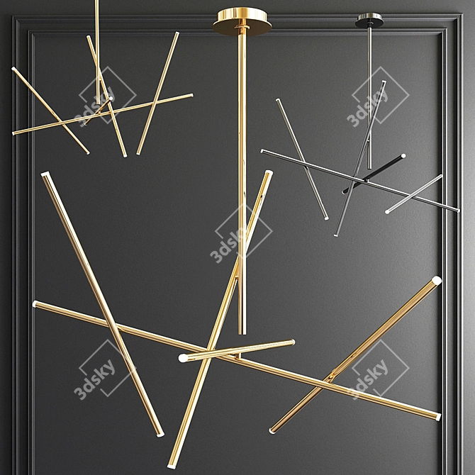 Exclusive Chandelier Collection: Eurofase, Sputnik, TossB, Kitami 3D model image 4