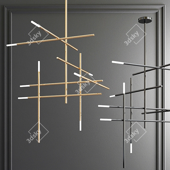 Exclusive Chandelier Collection: Eurofase, Sputnik, TossB, Kitami 3D model image 5