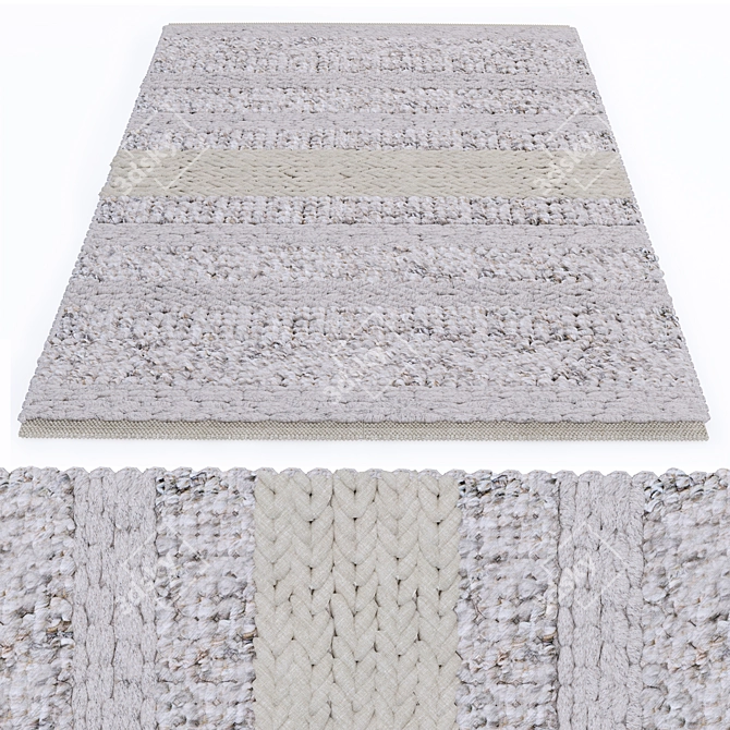 MiiiM Woven Rug: Beautifully Crafted 220x110 cm Design 3D model image 6