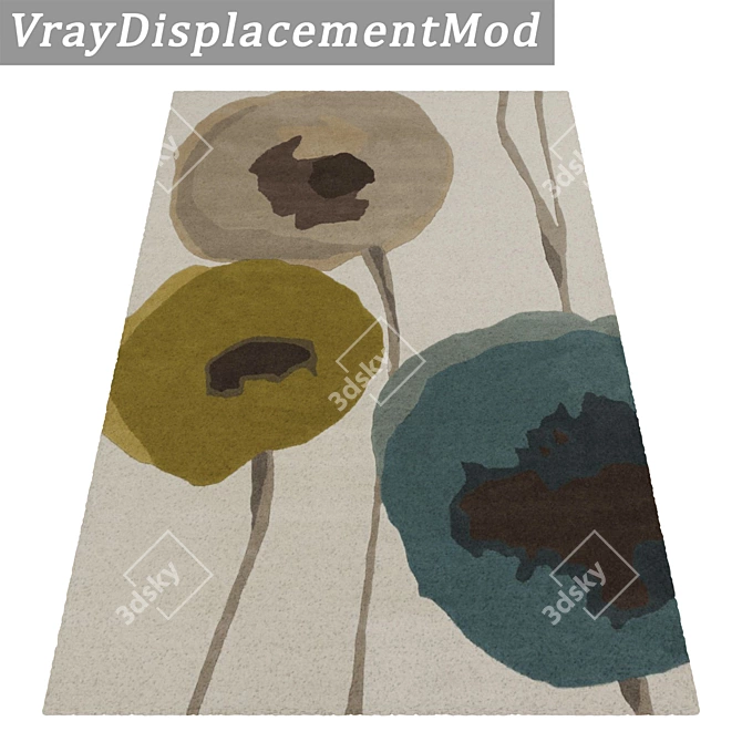 Versatile Carpet Set: 3 High-Quality Textures 3D model image 3