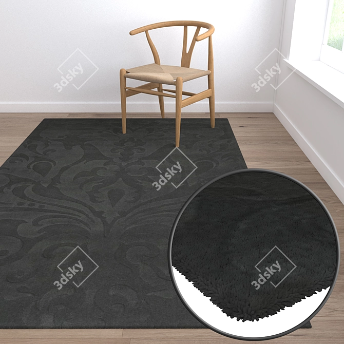 Luxury Carpets Set - High-Quality Textures 3D model image 5